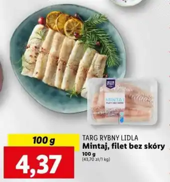 Lidl TARG RYBNY LIDLA Mintaj filet bez skóry 100 g oferta