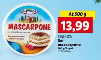 Lidl PIĄTNICA Ser mascarpone 500 g oferta
