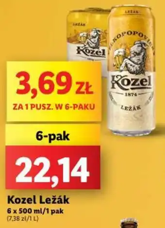 Lidl Kozel Ležák 6 x 500 ml oferta