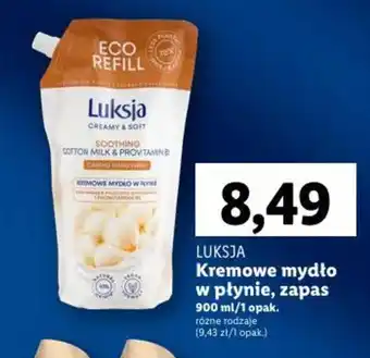 Lidl LUKSJA Kremowe mydło w płynie, zapas 900 ml oferta