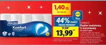 Lidl FLORALYS Papier toaletowy, 3-warstwowy 10 rolek oferta