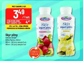 Lidl Jogurt pitny wanilia 1 BTL 330 G oferta