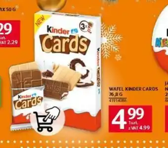 Selgros WAFEL KINDER CARDS NIESPODZIANKA 76,8 G oferta