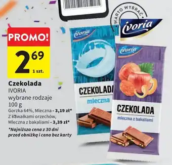 Intermarche Czekolada mleczna z bakaliami 1 SZT 100 G oferta