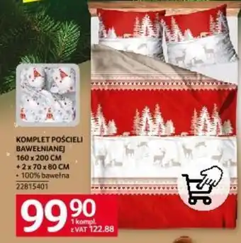 Selgros KOMPLET POŚCIELI BAWEŁNIANEJ 160 x 200 CM oferta