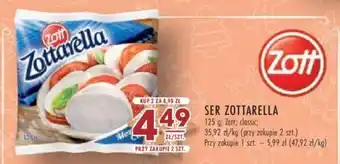 Stokrotka SER ZOTTARELLA Zott 125 g oferta