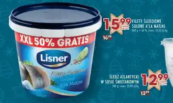 Stokrotka FILETY ŚLEDZIOWE SOLONE A'LA MATJAS Lisner 800 g + 50 % oferta