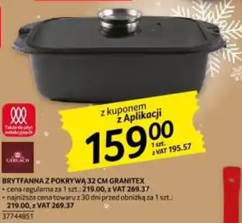 Selgros BRYTFANNA Z POKRYWĄ 32 CM GRANITEX oferta