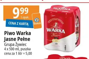 E.Leclerc Piwo Warka jasne Pełne 4 x 500ml oferta