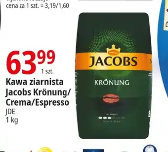 E.Leclerc Kawa ziarnista Jacobs Krönung/ Crema/Espresso JDE 1kg oferta