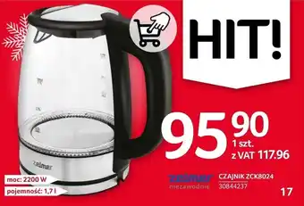 Selgros Czajnik zelmer oferta