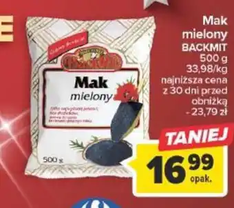 Carrefour Mak mielony BACKMIT 500 g oferta