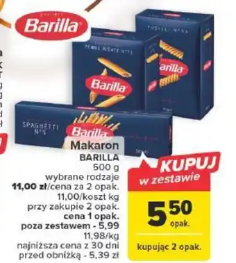 Carrefour Makaron BARILLA 500 g oferta