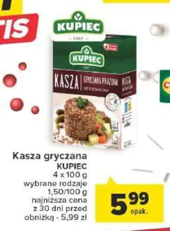 Carrefour Kasza gryczana KUPIEC 4 x 100 g oferta