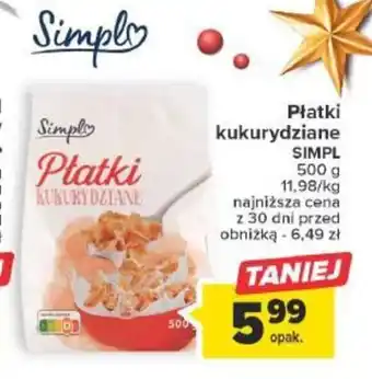 Carrefour Płatki kukurydziane SIMPL 500 g oferta