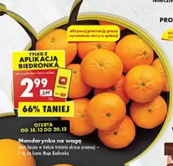 Biedronka Mandarynka na wagę 1kg oferta
