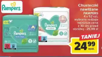 Carrefour Chusteczki nawilżane PAMPERS 4 x 52 szt. oferta
