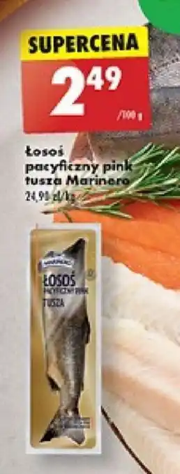 Biedronka Łosoś pacyficzny pink tusza Marinero 100g oferta