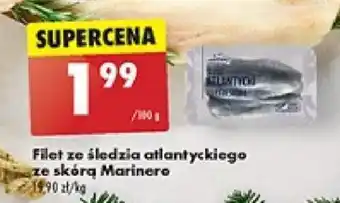 Biedronka Filet ze śledzia atlantyckiego ze skórą Marinero 100g oferta