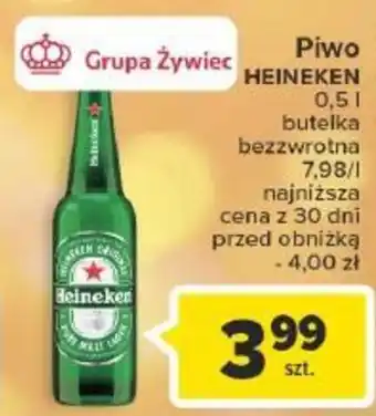 Carrefour Piwo HEINEKEN 0,5 l oferta