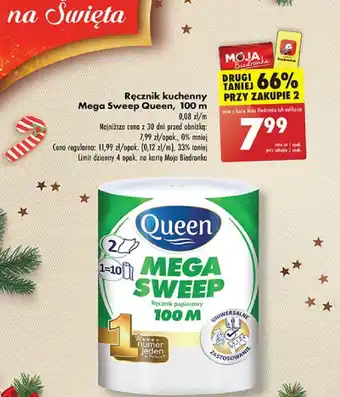 Biedronka Ręcznik kuchenny Mega Sweep Queen, 100 m oferta