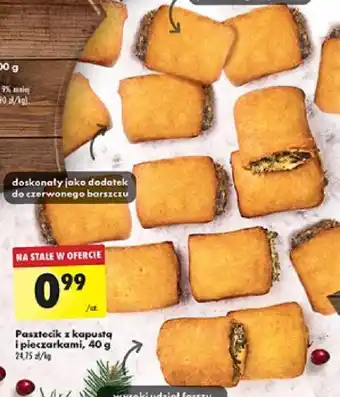 Biedronka Pasztecik z kapustą i pieczarkami 40g oferta