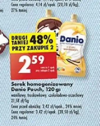 Biedronka Serek homogenizowany Danio Pouch 120g oferta