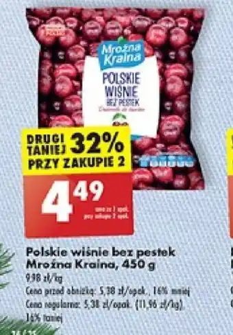 Biedronka Polskie wiśnie bez pestek Mrożna Kraina, 450 g oferta