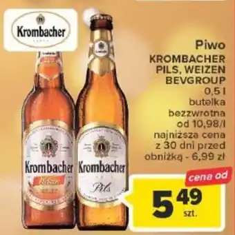 Carrefour Piwo KROMBACHER PILS, WEIZEN BEVGROUP 0,5 l oferta