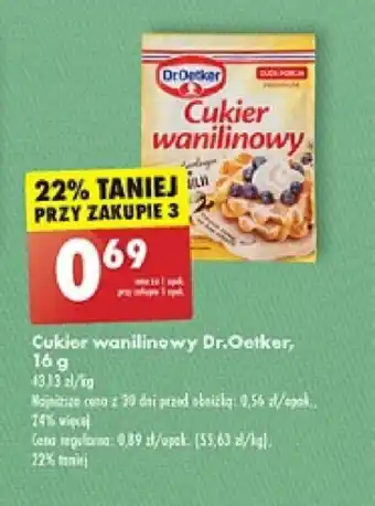 Biedronka Cukier wanilinowy Dr.Oetker, 16 g oferta