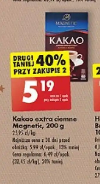 Biedronka Kakao extra ciemne Magnetic, 200 g oferta