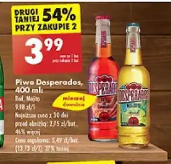 Biedronka Piwo Desperados, 400 ml oferta