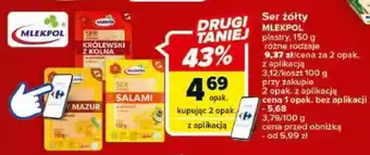 Carrefour Market Ser żółty MLEKPOL 150g oferta