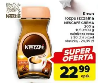 Carrefour Market Kawa rozpuszczalna NESCAFÉ CREMA 200 g oferta