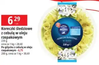 E.Leclerc Koreczki śledziowe z cebulą w oleju rzepakowym 220 g oferta