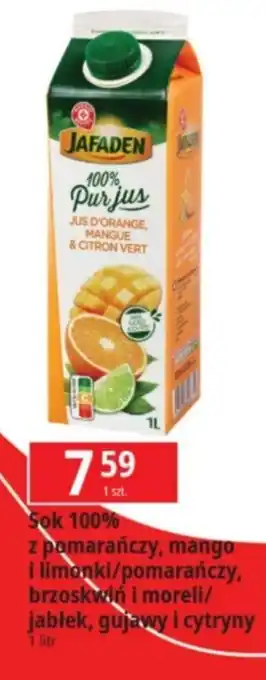 E.Leclerc Sok 100% z pomarańczy, mango i limonki/pomarańczy, brzoskwiń i moreli/ jabłek, gujawy i cytryny 1 L oferta
