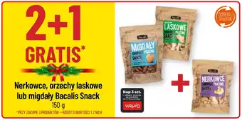 Nerkowce, orzechy laskowe lub migdały Bacalis Snack 150 g