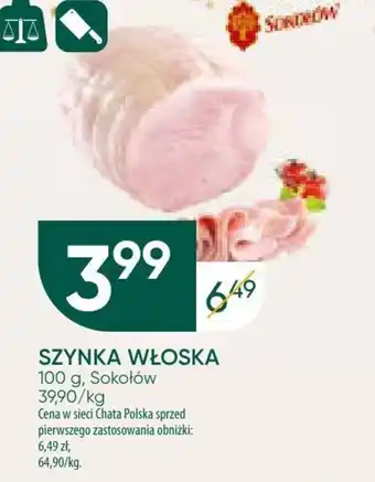 Chata Polska SZYNKA WŁOSKA 100 g oferta