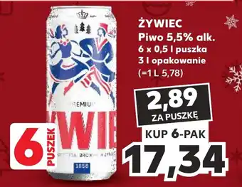 Kaufland ŻYWIEC Piwo 5,5% alk. 6 x 0,5 l oferta