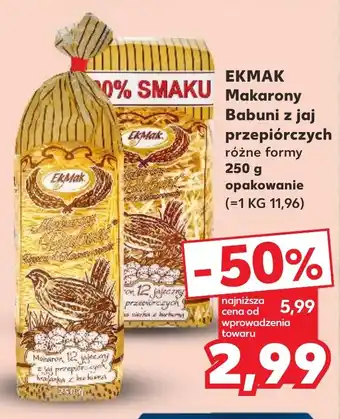 Kaufland EKMAK Makarony Babuni z jaj przepiórczych 250 g oferta