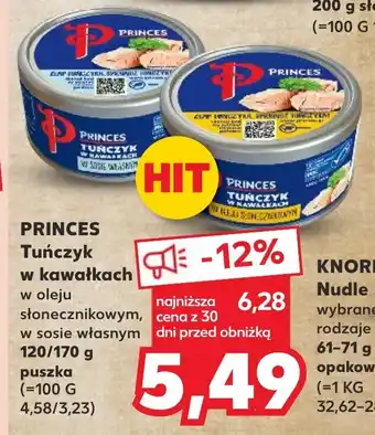 Kaufland PRINCES Tuńczyk w kawałkach 120/170 g oferta