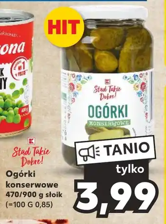 Kaufland Ogórki konserwowe 470/900 g oferta