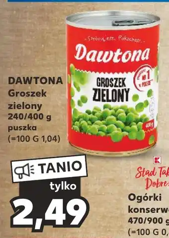 Kaufland DAWTONA Groszek zielony 240/400 g oferta