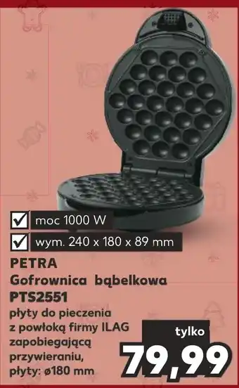 Kaufland PETRA Gofrownica bąbelkowa PTS2551 oferta