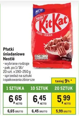Makro Płatki śniadaniowe Nestlé 190-250g oferta
