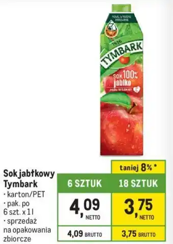 Makro Sok jabłkowy Tymbark 1l oferta