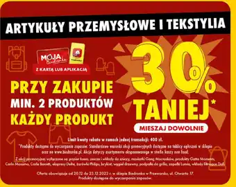 Biedronka ARTYKUŁY PRZEMYSŁOWE I TEKSTYLIA oferta