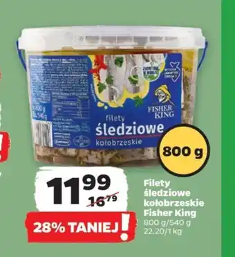 Netto Filety śledziowe kołobrzeskie Fisher King 800 g/540 g oferta