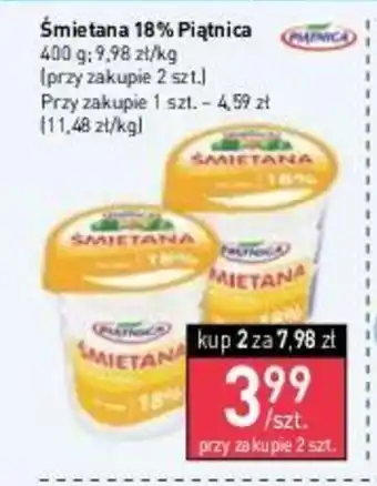 Stokrotka Śmietana 18% Piątnica 400 g oferta