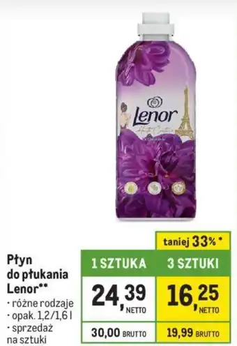 Makro Płyn do płukania Lenor 1,2/1,6l oferta